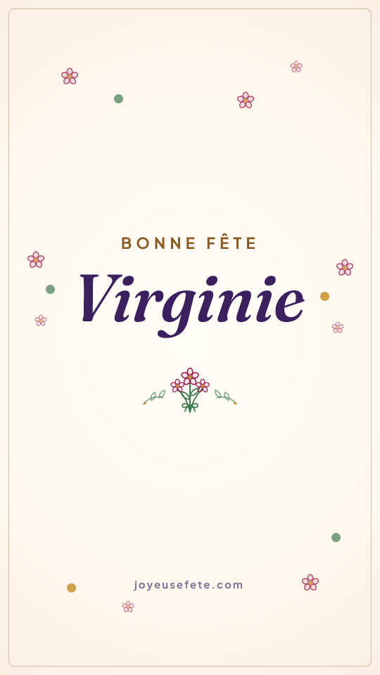 Image « Bonne fête Virginie » au format story