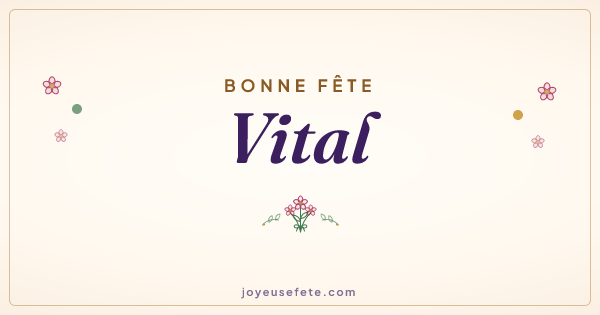 Image « Bonne fête Vital » au format large