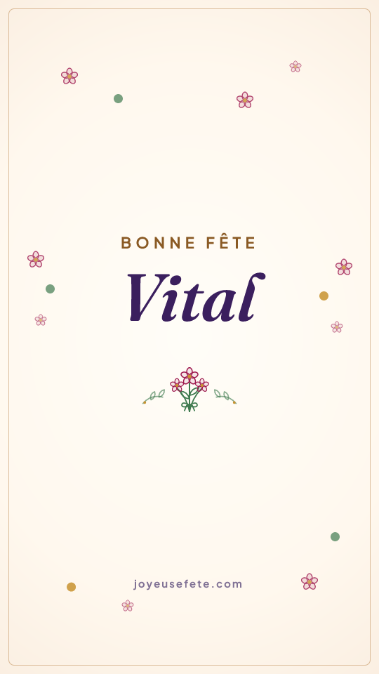 Image « Bonne fête Vital » au format story