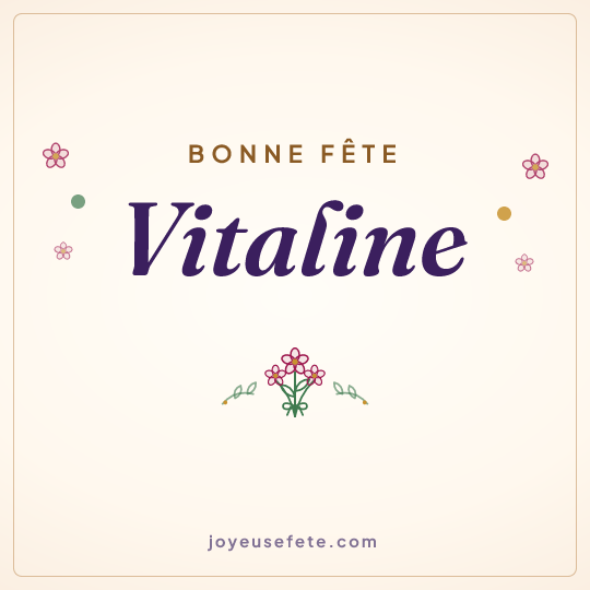 Image carrée « Bonne fête Vitaline » pour WhatsApp