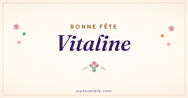 Image « Bonne fête Vitaline » au format large
