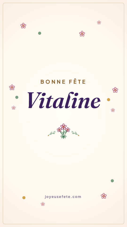 Image « Bonne fête Vitaline » au format story