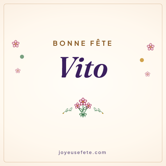 Image carrée « Bonne fête Vito » pour WhatsApp