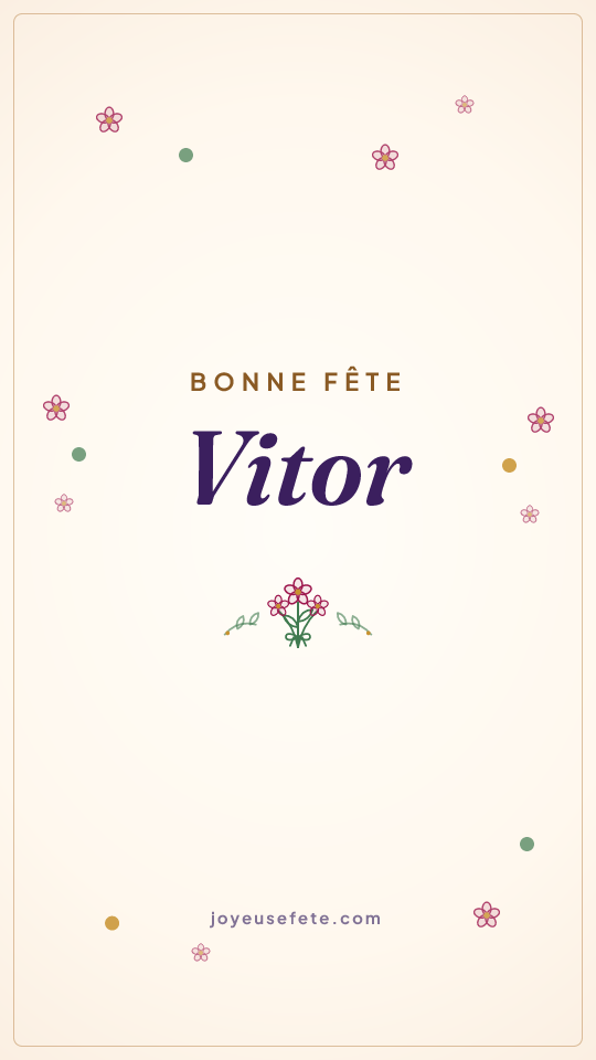 Image « Bonne fête Vitor » au format story