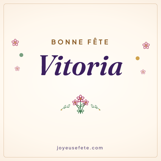 Image carrée « Bonne fête Vitoria » pour WhatsApp