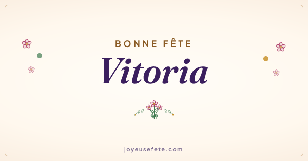 Image « Bonne fête Vitoria » au format large
