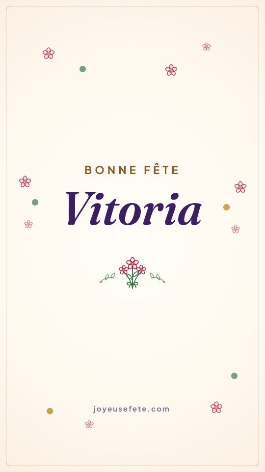 Image « Bonne fête Vitoria » au format story