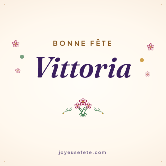 Image carrée « Bonne fête Vittoria » pour WhatsApp