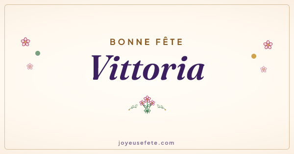 Image « Bonne fête Vittoria » au format large