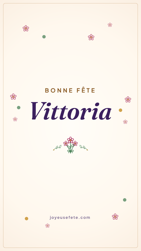 Image « Bonne fête Vittoria » au format story