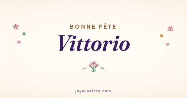 Image « Bonne fête Vittorio » au format large