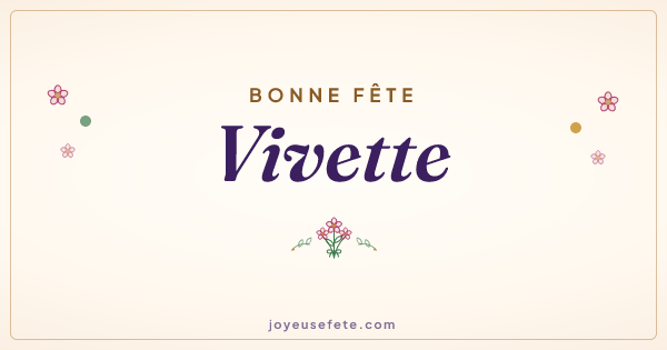 Image « Bonne fête Vivette » au format large