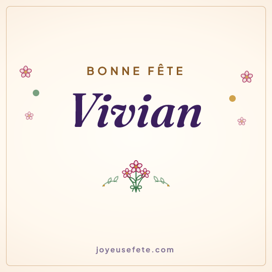 Image carrée « Bonne fête Vivian » pour WhatsApp