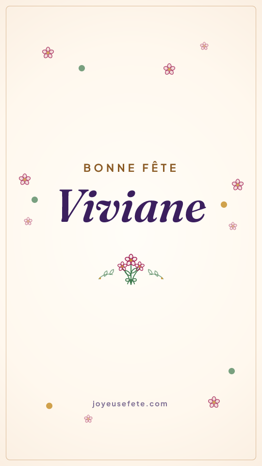 Image « Bonne fête Viviane » au format story