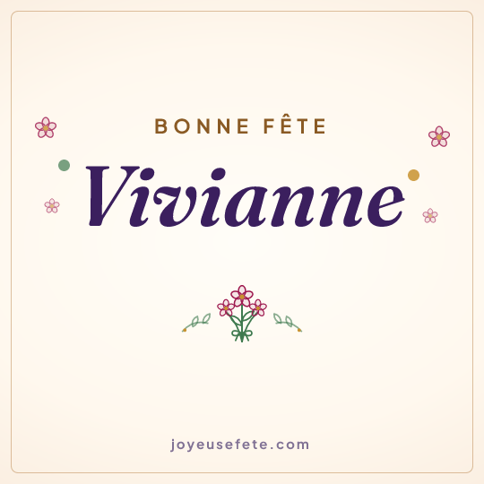 Image carrée « Bonne fête Vivianne » pour WhatsApp