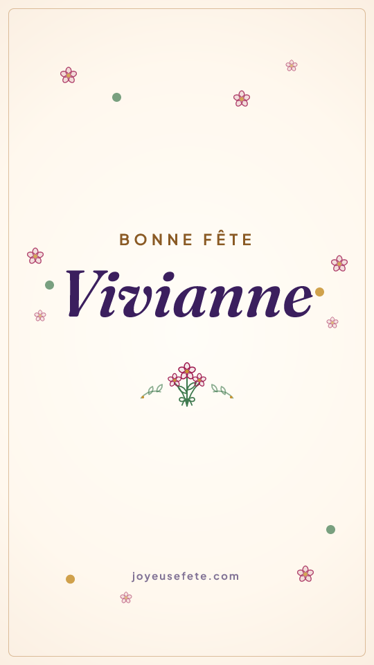 Image « Bonne fête Vivianne » au format story