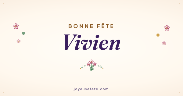 Image « Bonne fête Vivien » au format large