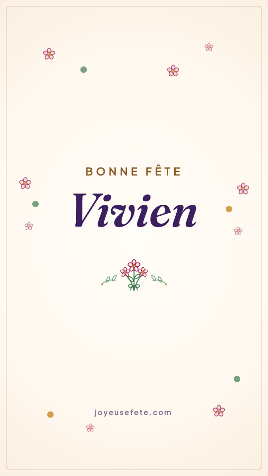 Image « Bonne fête Vivien » au format story
