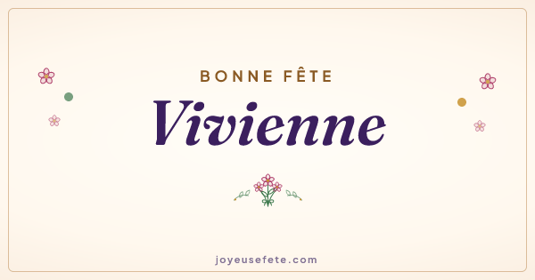 Image « Bonne fête Vivienne » au format large