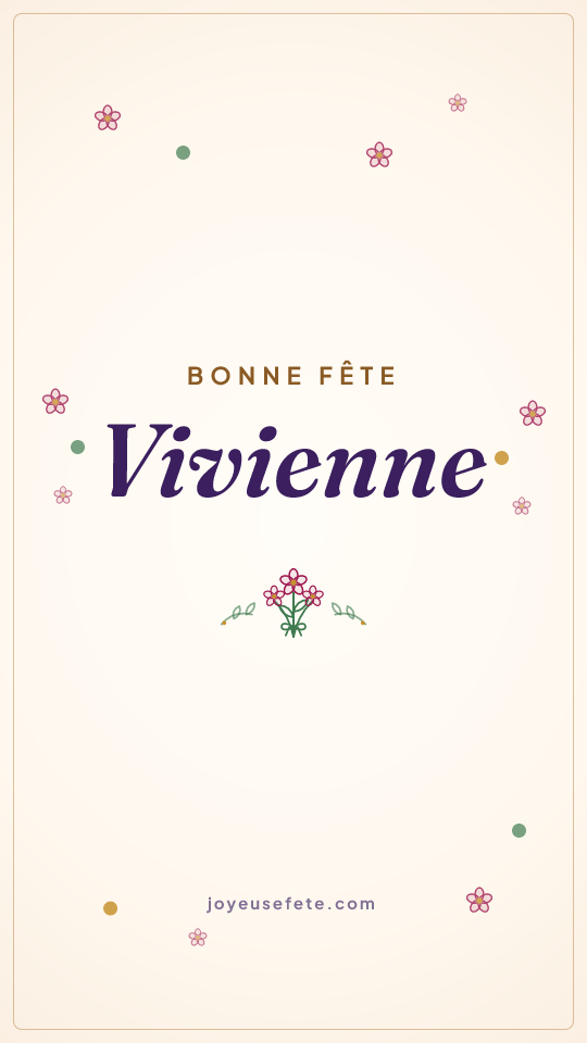 Image « Bonne fête Vivienne » au format story