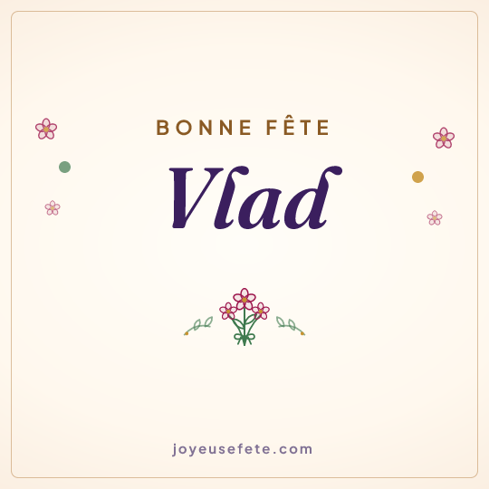 Image carrée « Bonne fête Vlad » pour WhatsApp