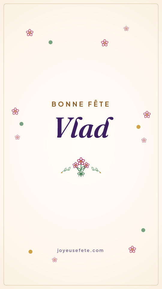 Image « Bonne fête Vlad » au format story