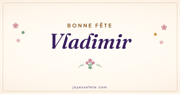 Image « Bonne fête Vladimir » au format large