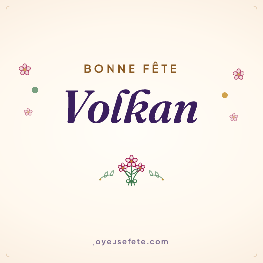 Image carrée « Bonne fête Volkan » pour WhatsApp