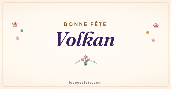 Image « Bonne fête Volkan » au format large