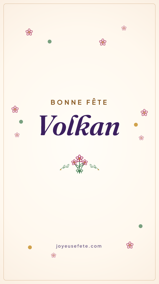 Image « Bonne fête Volkan » au format story