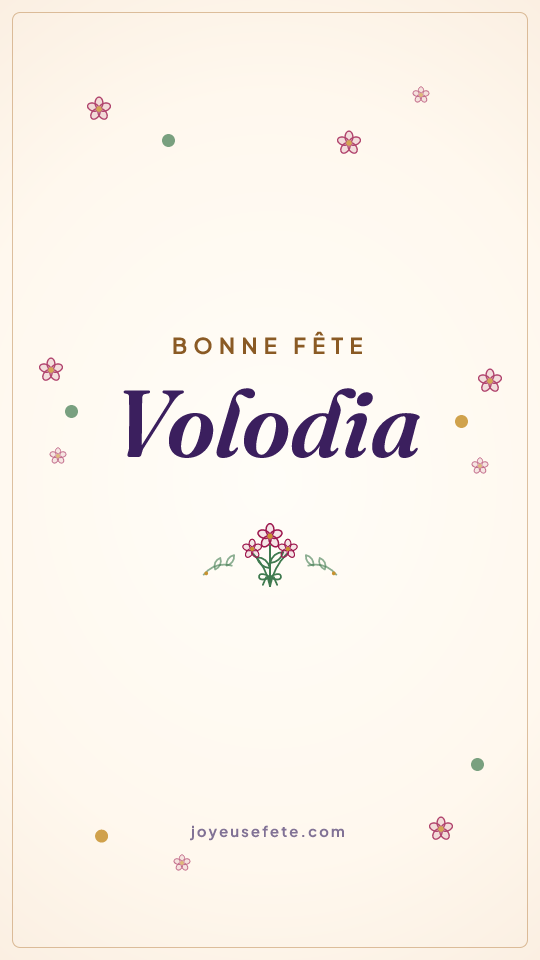 Image « Bonne fête Volodia » au format story