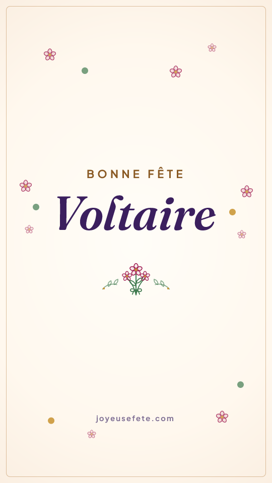 Image « Bonne fête Voltaire » au format story