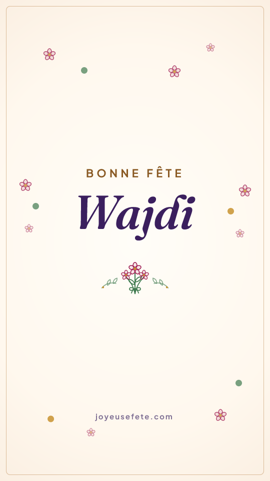 Image « Bonne fête Wajdi » au format story