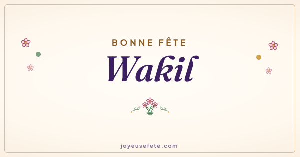 Image « Bonne fête Wakil » au format large