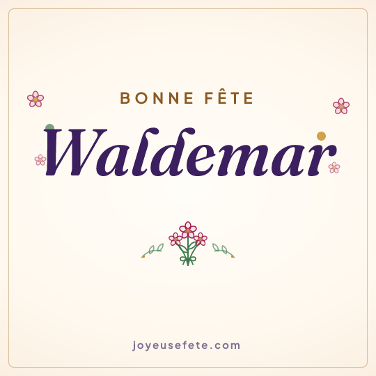 Image carrée « Bonne fête Waldemar » pour WhatsApp