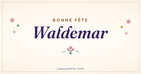 Image « Bonne fête Waldemar » au format large