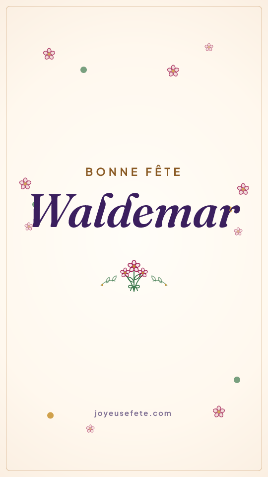 Image « Bonne fête Waldemar » au format story
