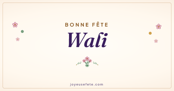 Image « Bonne fête Wali » au format large