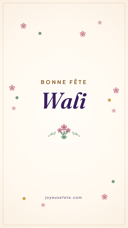Image « Bonne fête Wali » au format story