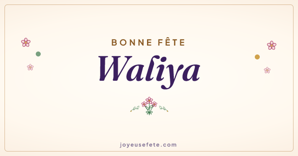 Image « Bonne fête Waliya » au format large