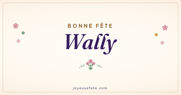 Image « Bonne fête Wally » au format large