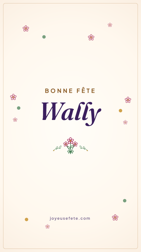 Image « Bonne fête Wally » au format story