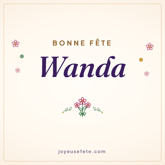 Image carrée « Bonne fête Wanda » pour WhatsApp