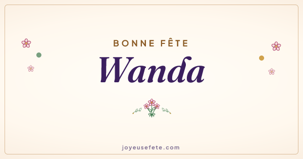 Image « Bonne fête Wanda » au format large