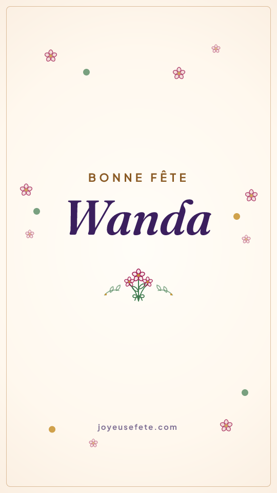 Image « Bonne fête Wanda » au format story