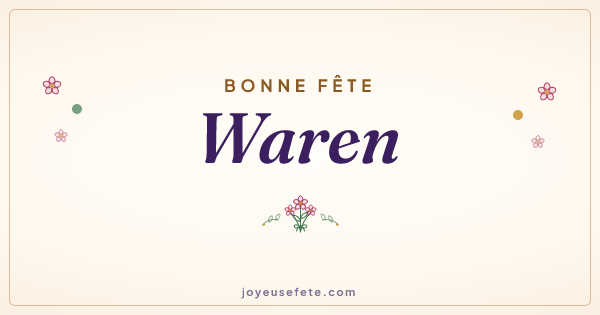 Image « Bonne fête Waren » au format large
