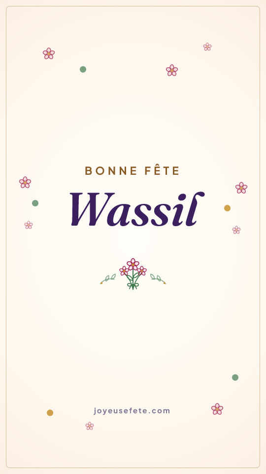 Image « Bonne fête Wassil » au format story
