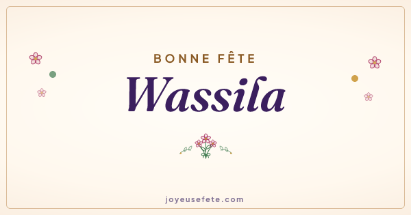 Image « Bonne fête Wassila » au format large