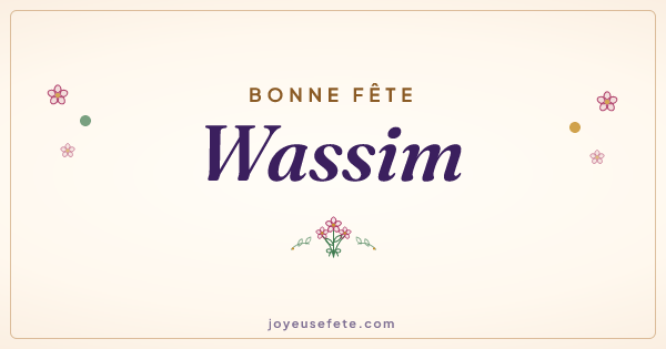 Image « Bonne fête Wassim » au format large