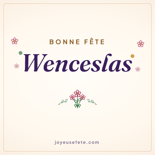 Image carrée « Bonne fête Wenceslas » pour WhatsApp